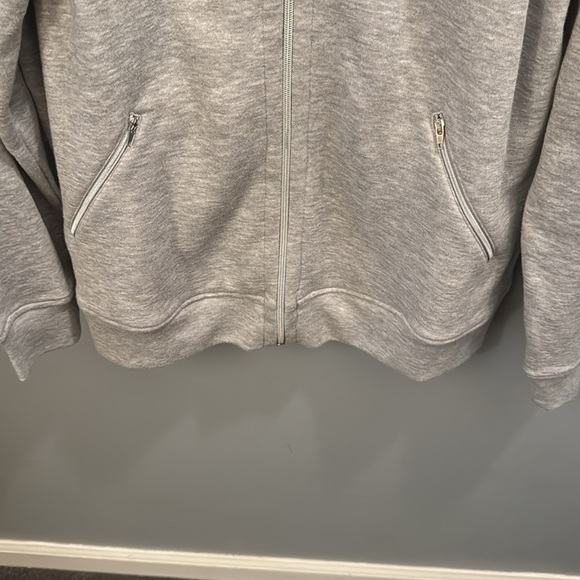 NWOT Size M  Gray Zip-Up Jacket - Picture 6 of 8